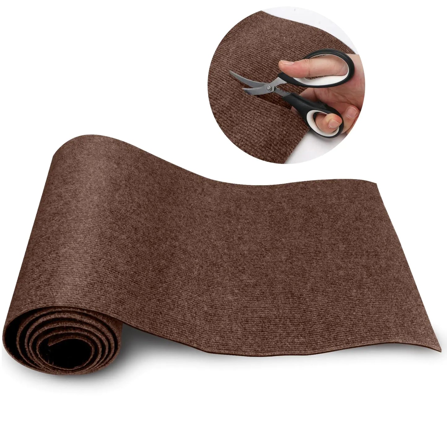 XUYEDOGLSH Cat Scratch Mat,Cat Scratch Carpet Trimmable Self-Adhesive Cat Scratch PadDecorative Cat Tree Shelf,Cat Wall,Cat Scratching PostCat Couch Protector 78.7"x15.8"(Bromn)